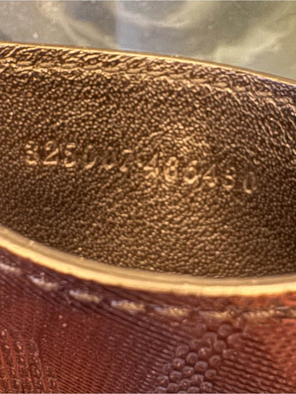 Alexander McQueen Embossed Leather Card Holder